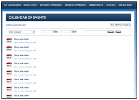 Calendar List